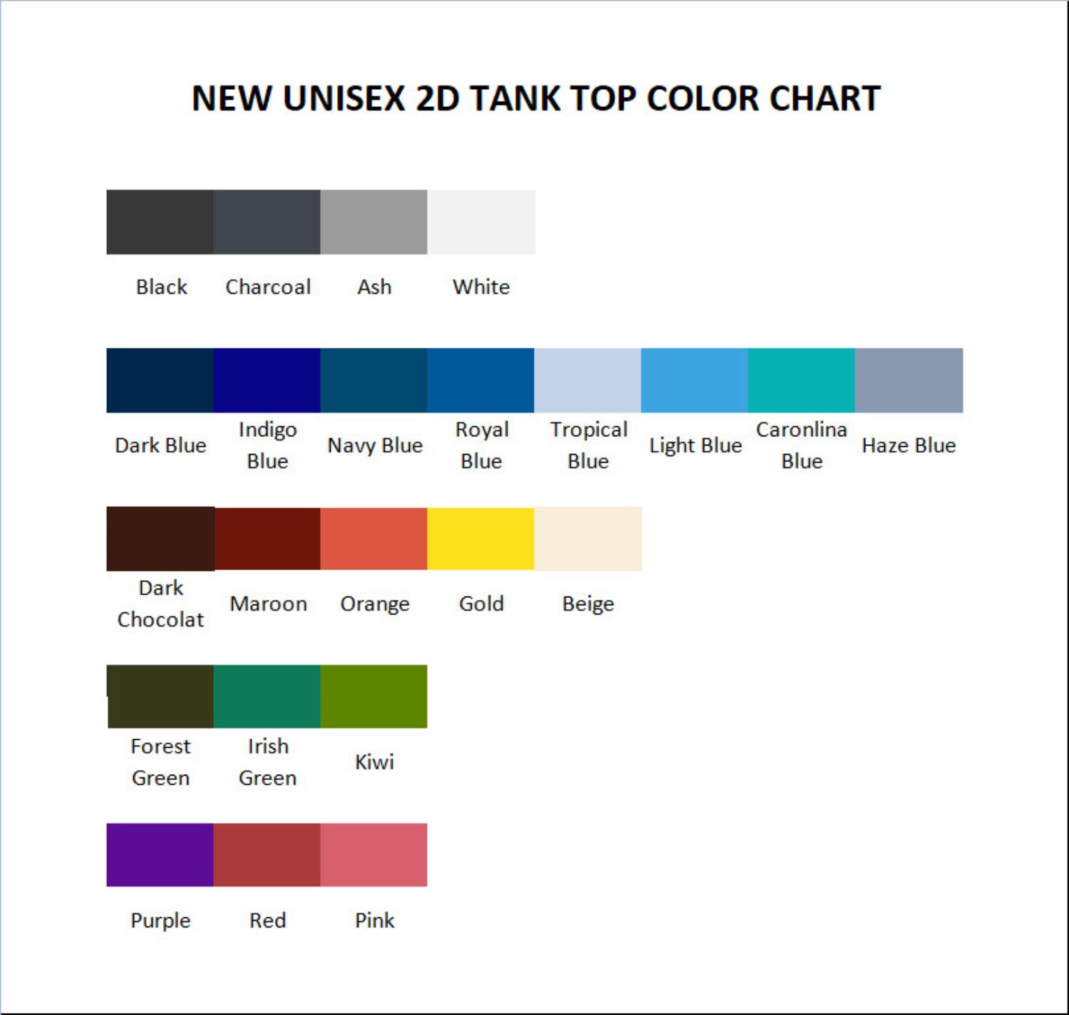 tank top color chart - Iván Cornejo Shop